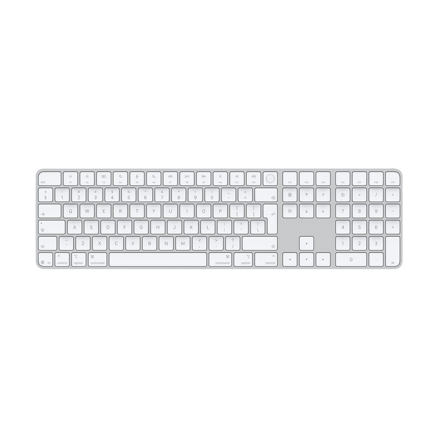 Apple Magic Keyboard met Touch ID and Numeric Keypad voor Mac models met Apple silicon - International Engels - Wit Keys