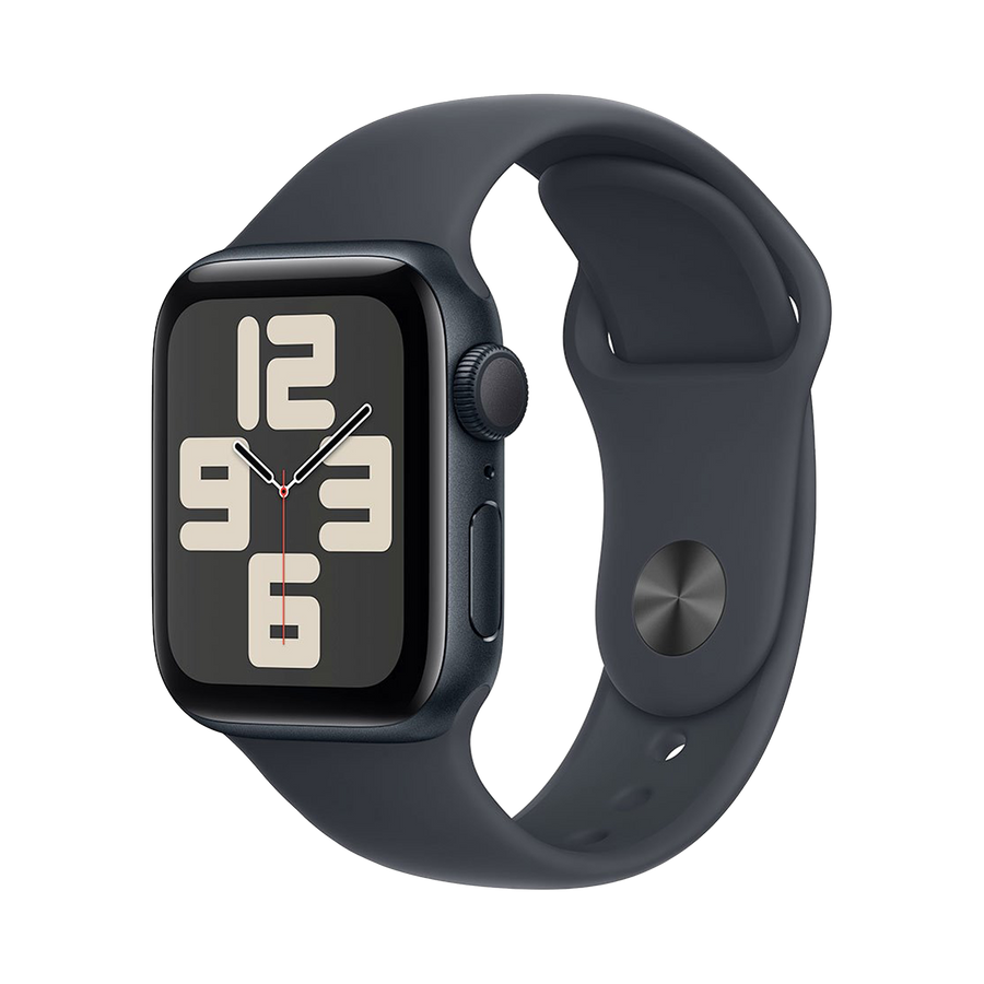Apple Watch SE GPS 44mm Middernacht AC, Middernacht Sport Band - M/L