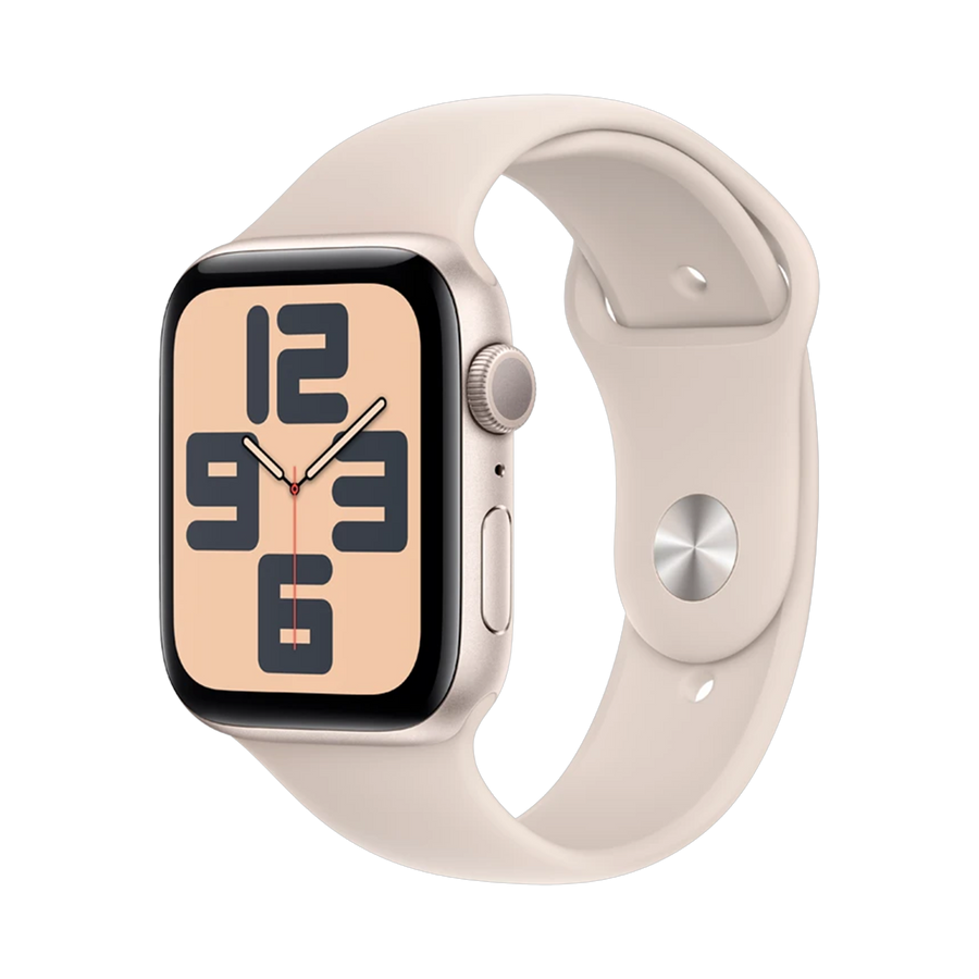 Apple Watch SE GPS 44mm Sterrenlicht AC, Sterrenlicht Sport Band - S/M