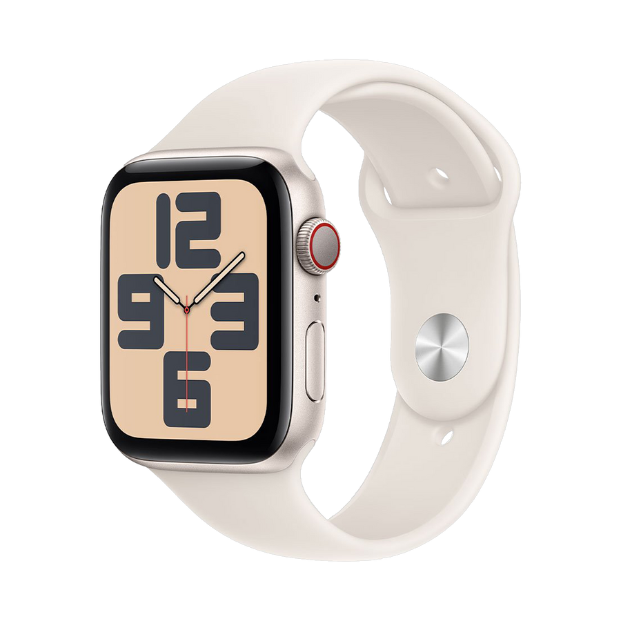 Apple Watch SE GPS + Cellular 44mm Sterrenlicht AC, Sterrenlicht Sport Band - S/M