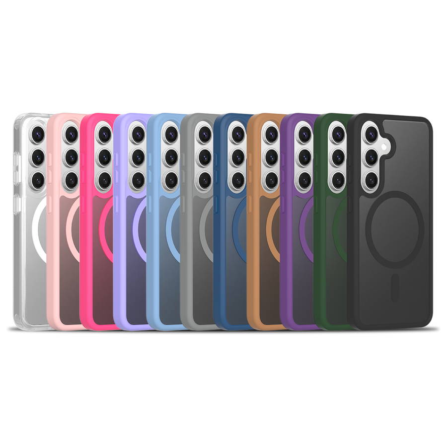 Kleurenoverzicht van de Fe'nomenal Samsung Galaxy S25 ColorShield Backcover met MagSafe