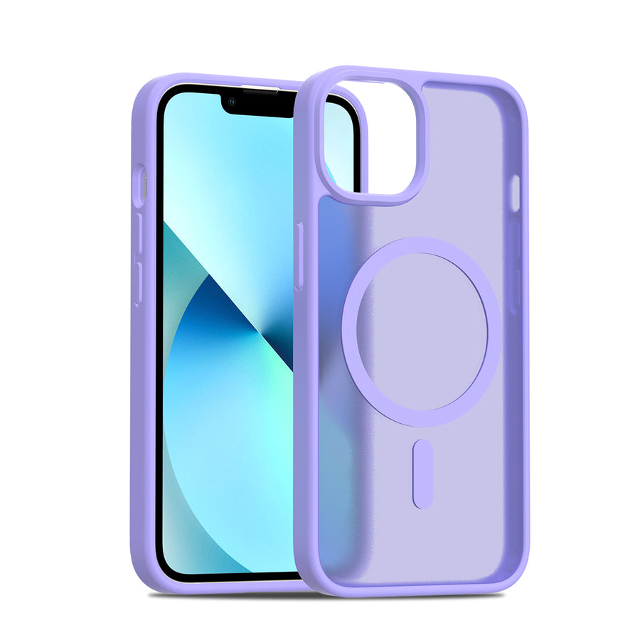 Fe'nomenal iPhone 14 ColorShield Backcover met MagSafe - Paars, hoesje op het toestel