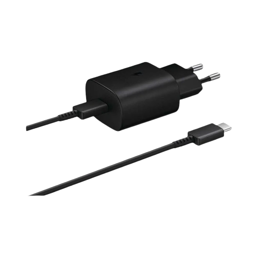 Samsung USB-C Snellader 25W + USB-C Kabel EP-TA800 Zwart