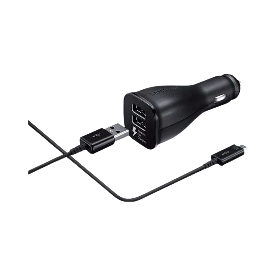 Samsung Fast Autolader Dual USB + USB-C Kabel EP-LN920 Zwart
