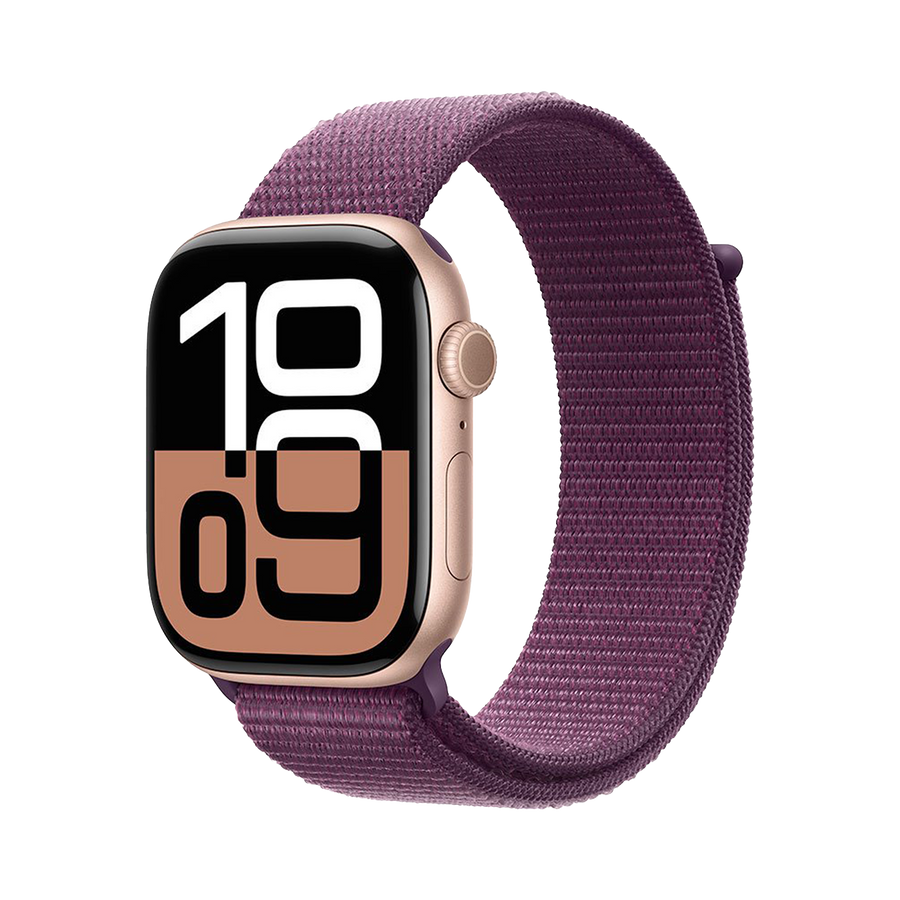 Apple Watch Series 10 GPS 42mm Rosegoud AC, Plum Sport Loop