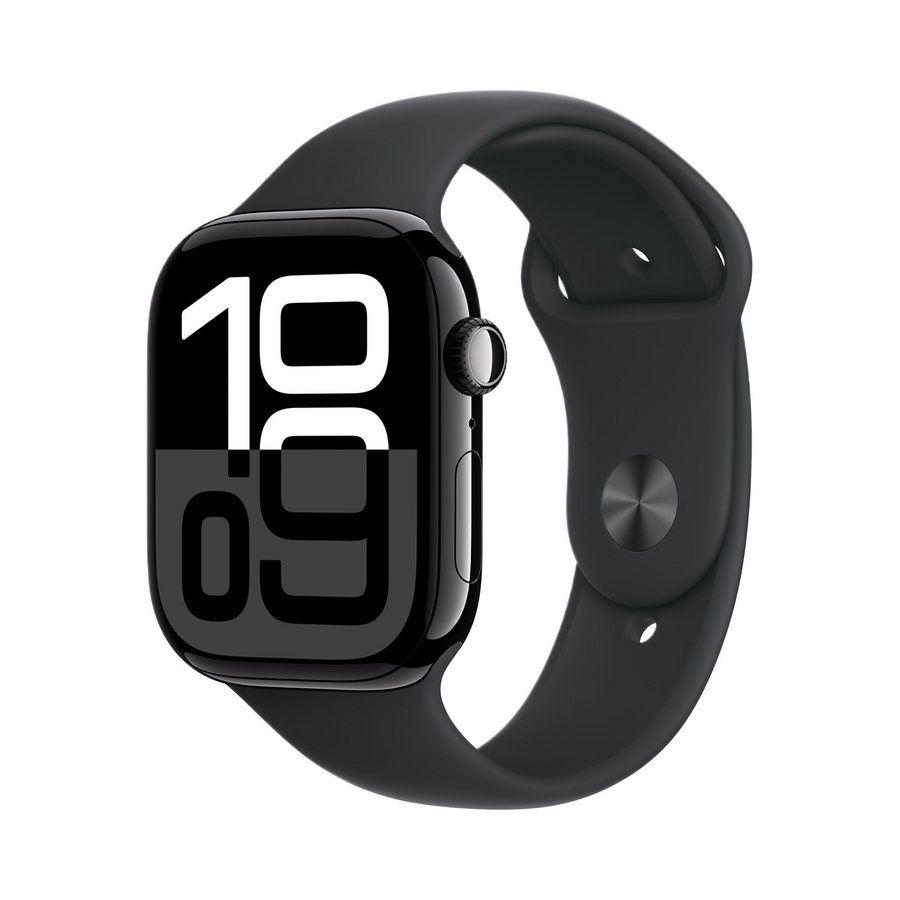 Apple Watch Series 10 GPS + Cellular 46mm Slate TC, Zwart Sport Band - S/M