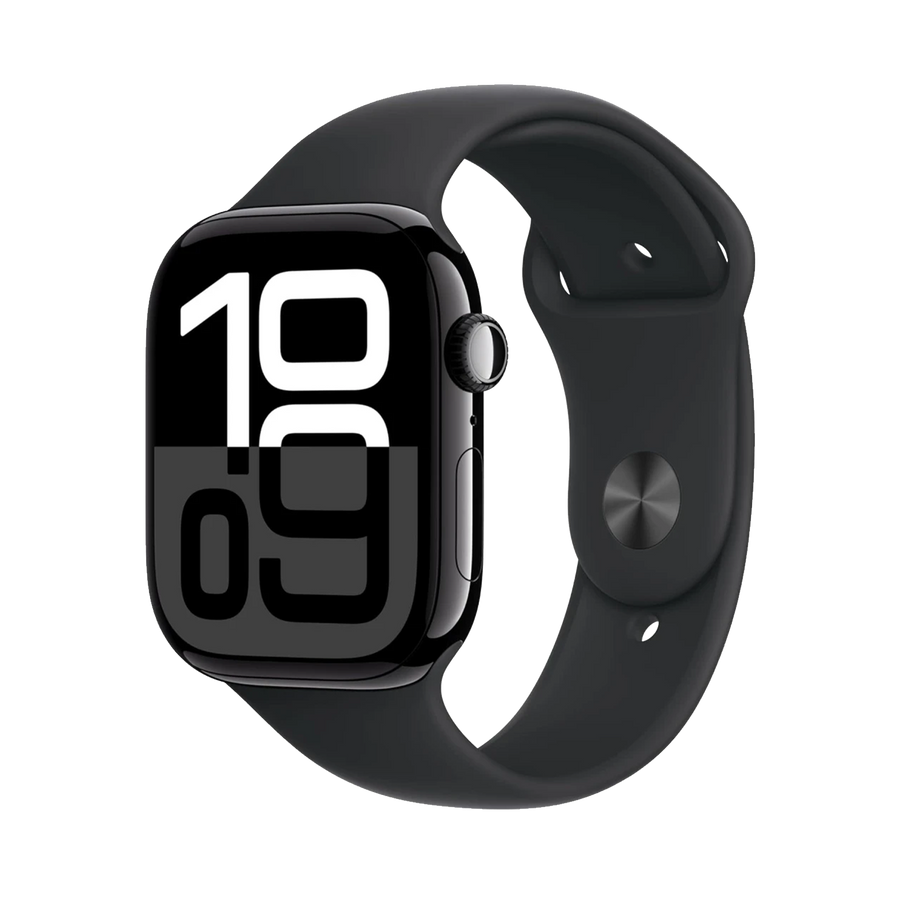 Apple Watch Series 10 GPS + Cellular 42mm Slate TC, Zwart Sport Band - M/L