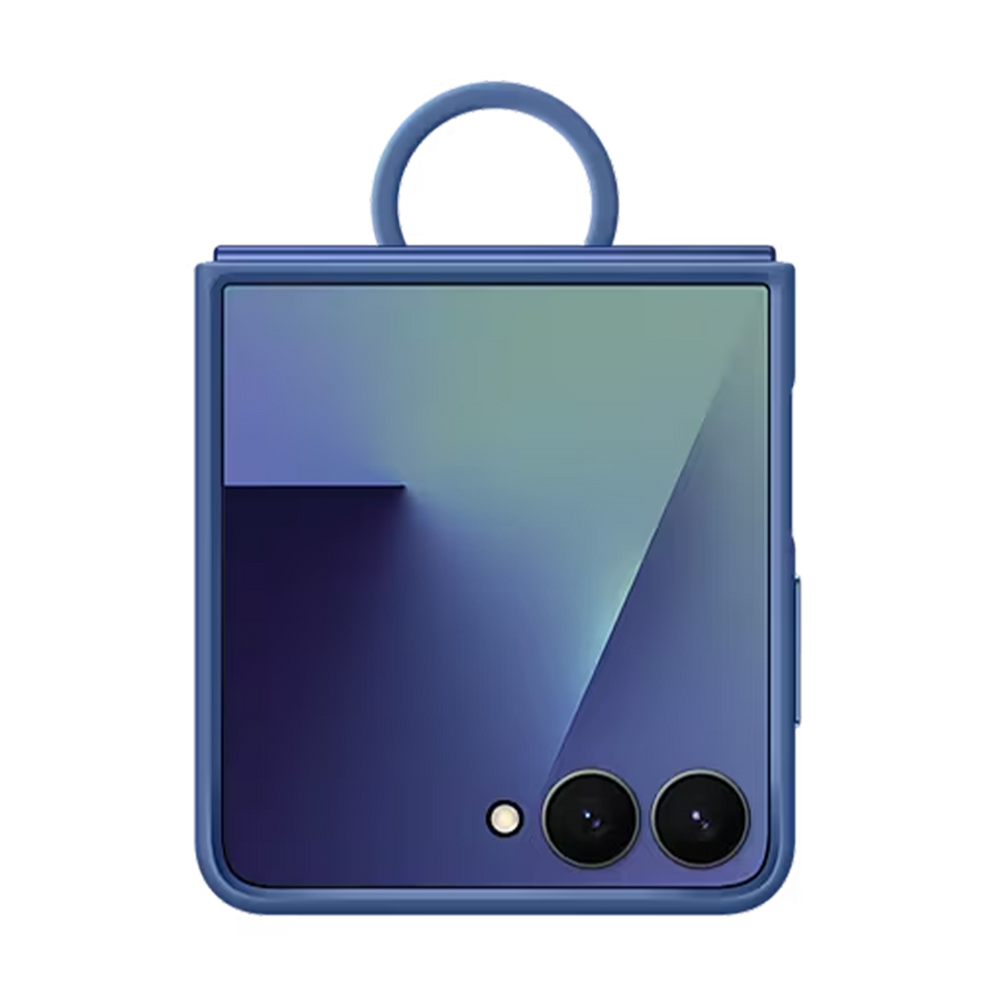 Galaxy Z Flip7 Ring Case (Silicone) Blauw
