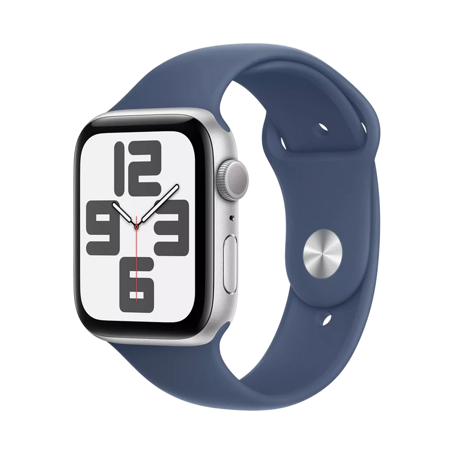 Apple Watch SE GPS 40mm Zilver AC, Denim Sport Band - M/L