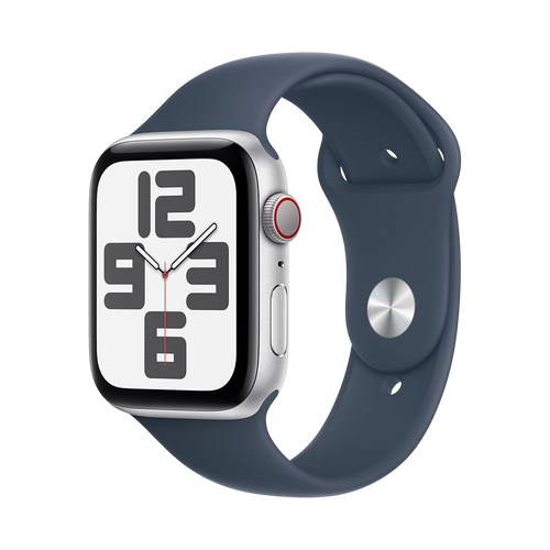 Apple Watch SE GPS + Cellular 40mm Zilver AC, Denim Sport Band - M/L