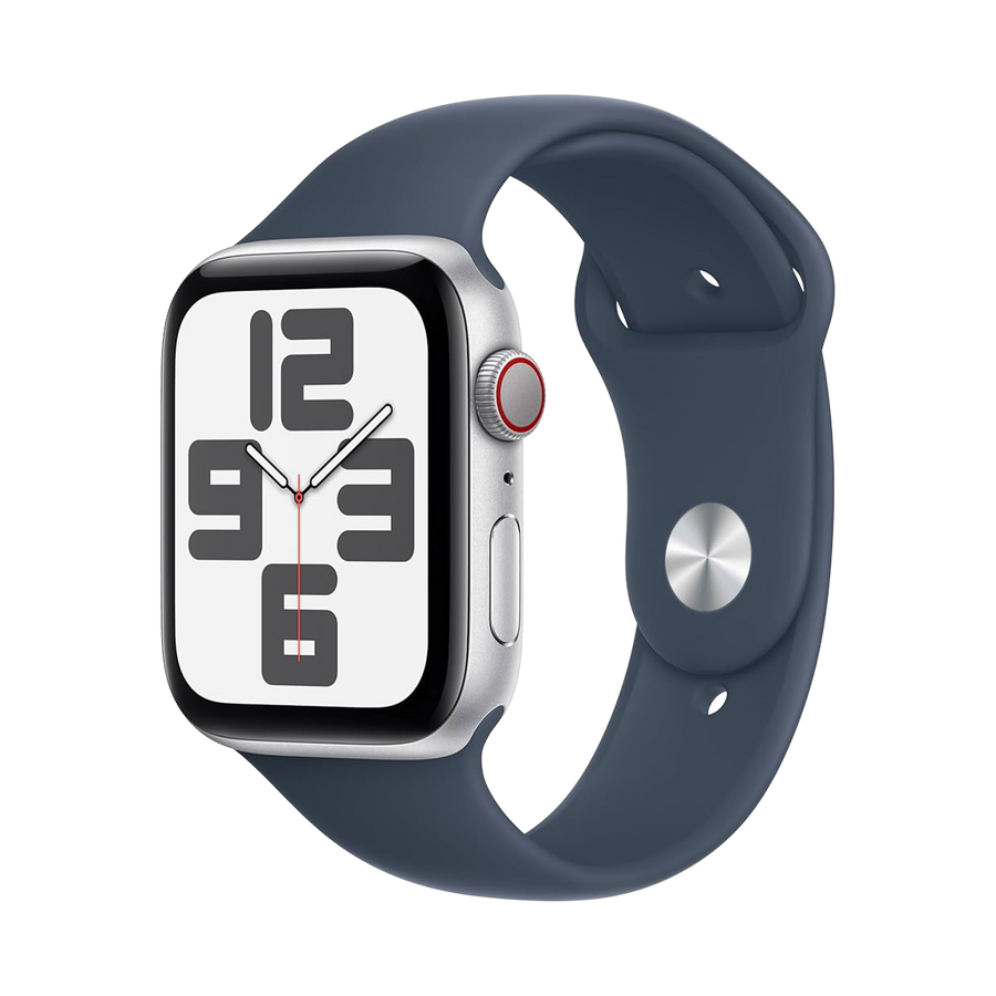 Apple Watch SE GPS + Cellular 40mm Zilver AC, Denim Sport Band - M/L