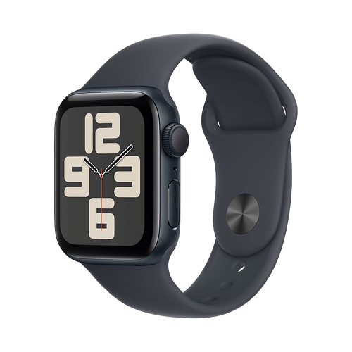 Apple Watch SE GPS + Cellular 44mm Middernacht AC, Middernacht Sport Band - M/L
