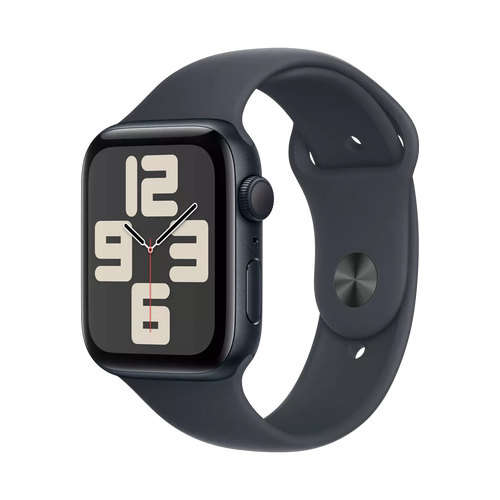 Apple Watch SE GPS + Cellular 44mm Middernacht AC, Middernacht Sport Band - S/M