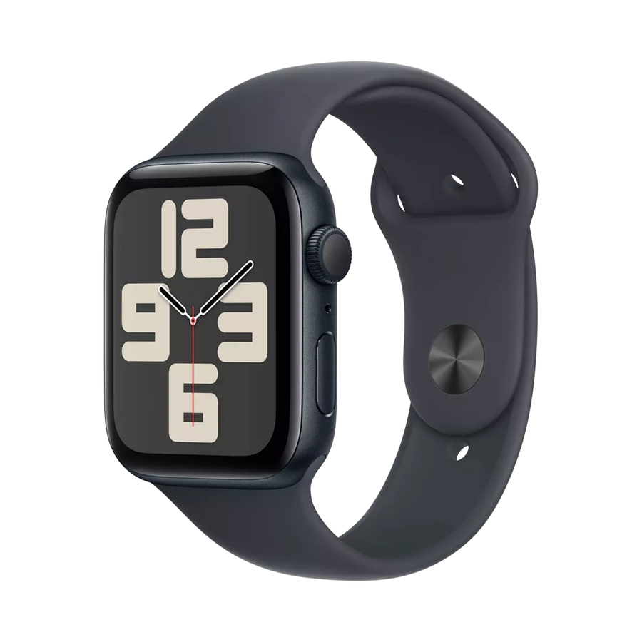 Apple Watch SE GPS + Cellular 44mm Middernacht AC, Middernacht Sport Band - S/M