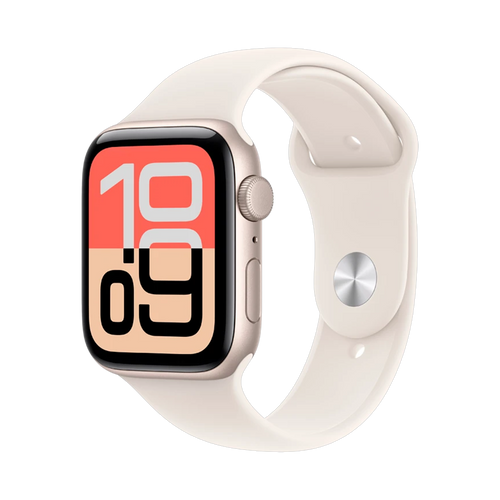 Apple Watch SE GPS + Cellular 44mm Sterrenlicht AC, Sterrenlicht Sport Band - M/L