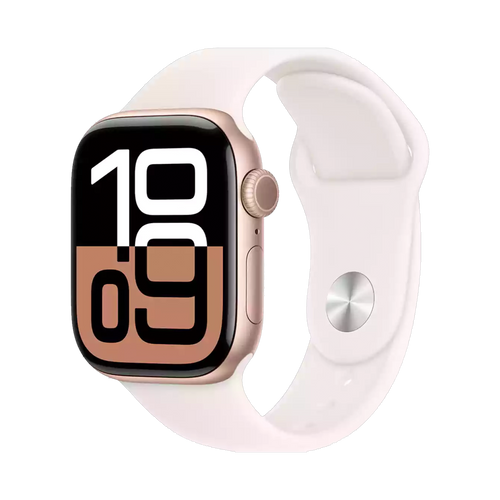 Apple Watch Series 10 GPS 42mm Rosegoud AC, Light Blush Sport Band - S/M