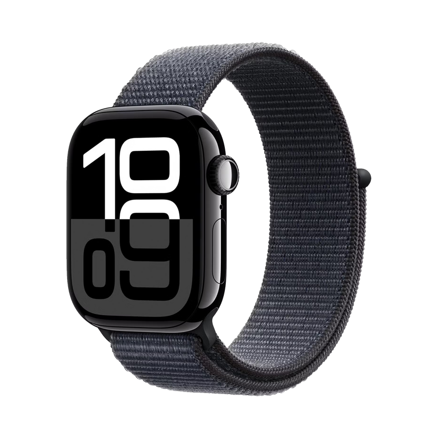 Apple Watch Series 10 GPS 46mm Gitzwart AC, Ink Sport Loop