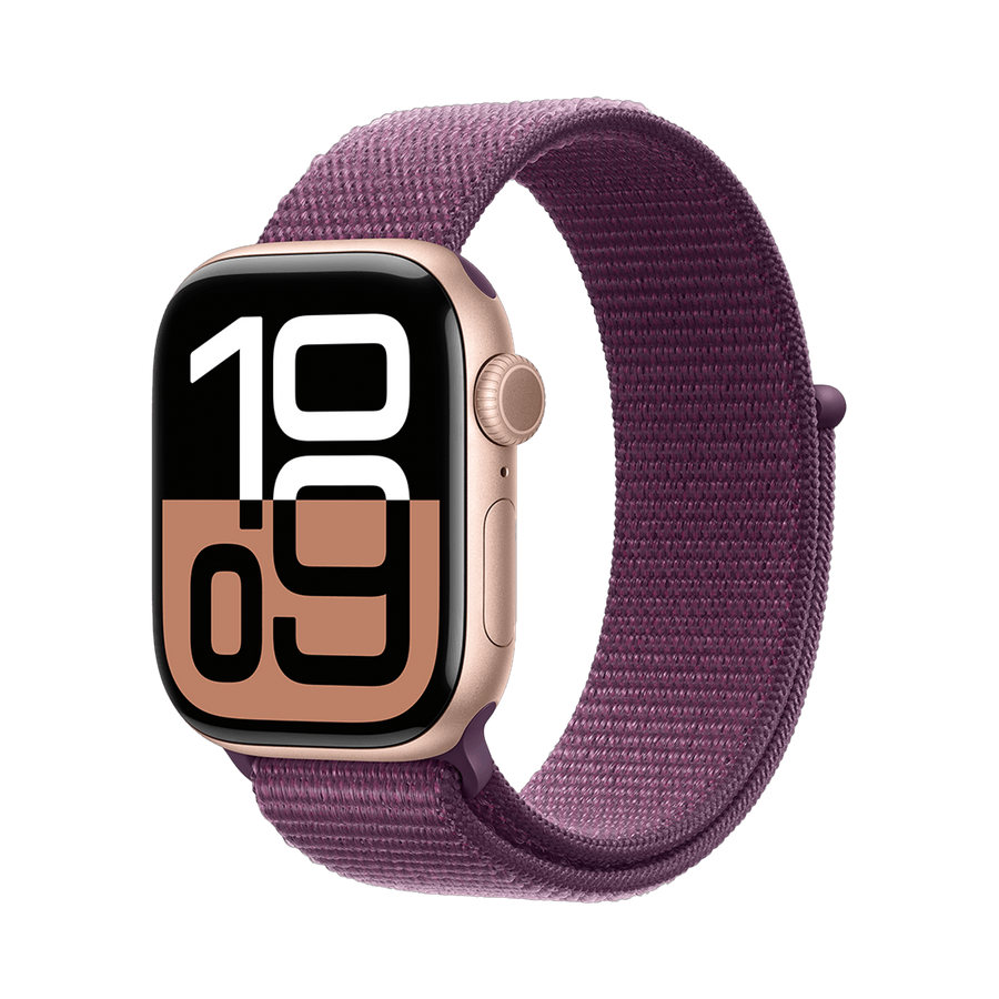 Apple Watch Series 10 GPS + Cellular 46mm Rosegoud AC, Plum Sport Loop