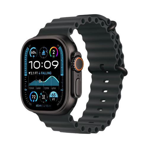Apple Watch Ultra 2 GPS + Cellular 49mm Zwart TC, Zwart Ocean Band
