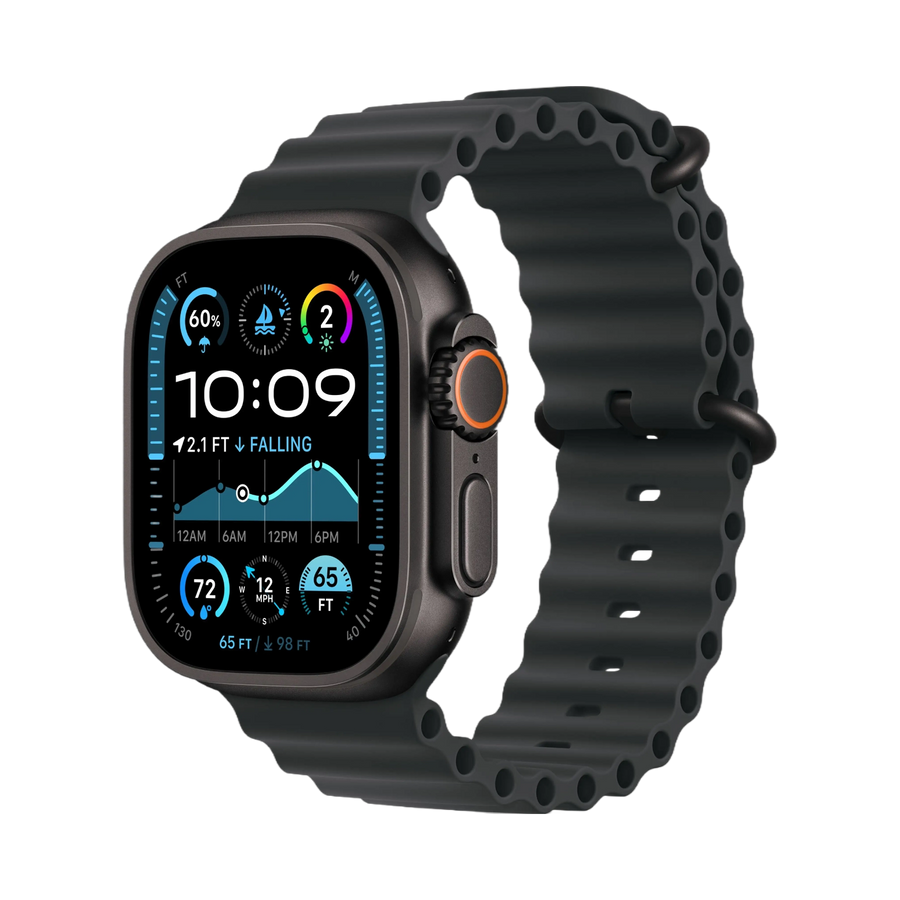 Apple Watch Ultra 2 GPS + Cellular 49mm Zwart TC, Zwart Ocean Band