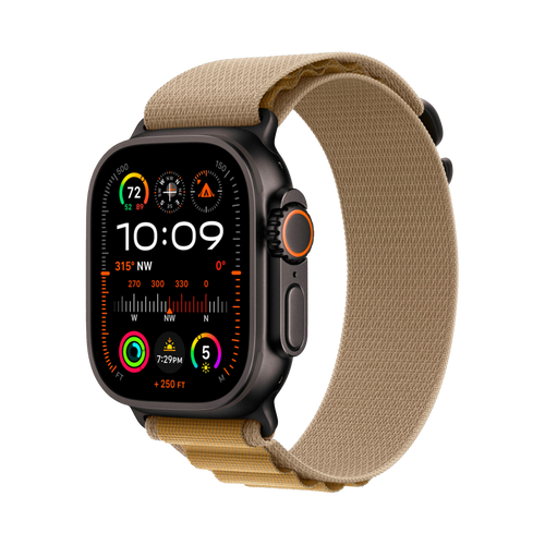 Apple Watch Ultra 2 GPS + Cellular 49mm Natural TC, Tan Alpine Loop - Medium