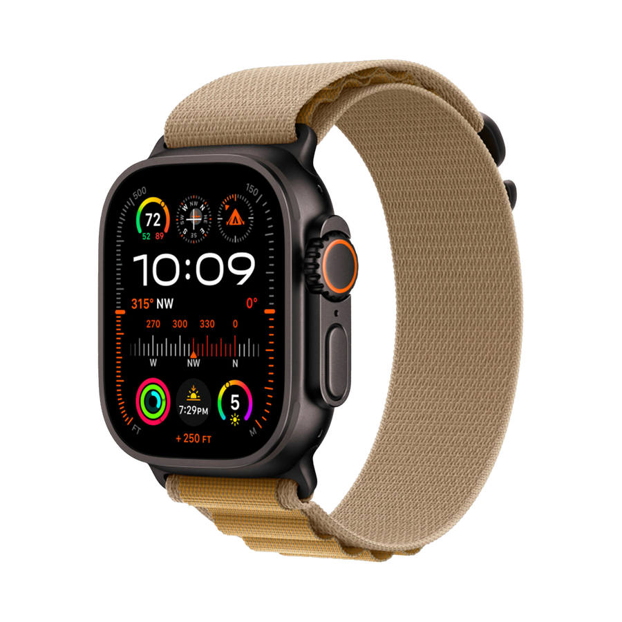 Apple Watch Ultra 2 GPS + Cellular 49mm Natural TC, Tan Alpine Loop - Small