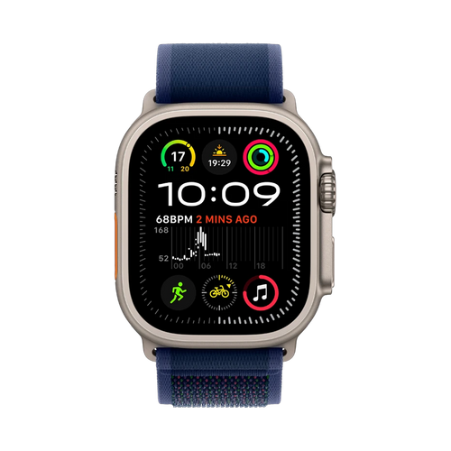 Apple Watch Ultra 2 GPS + Cellular 49mm Natural TC, Blauw Trail Loop - S/M