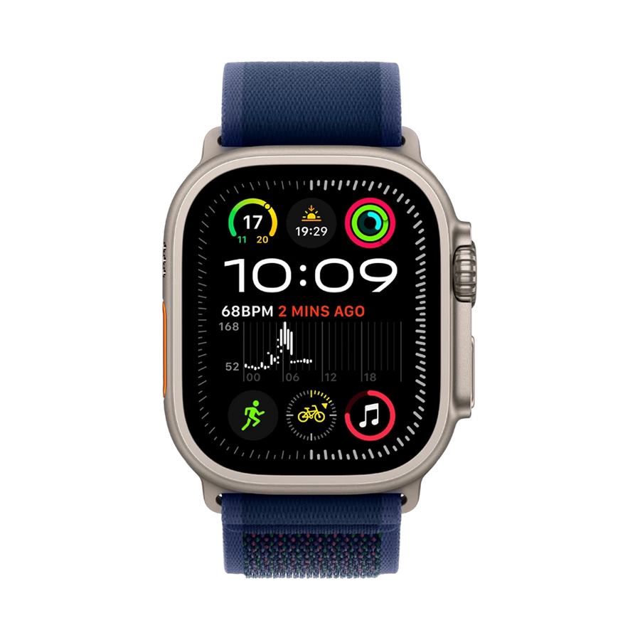 Apple Watch Ultra 2 GPS + Cellular 49mm Natural TC, Blauw Trail Loop - S/M