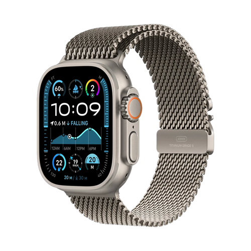 Apple Watch Ultra 2 GPS + Cellular 49mm Natural TC, Natural Titanium Milanese Loop - M