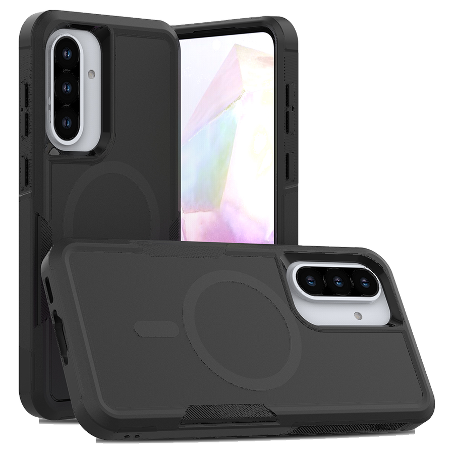 Fe'nomenal Samsung Galaxy A56/A37/A36 Armour Backcover - Zwart, productfoto