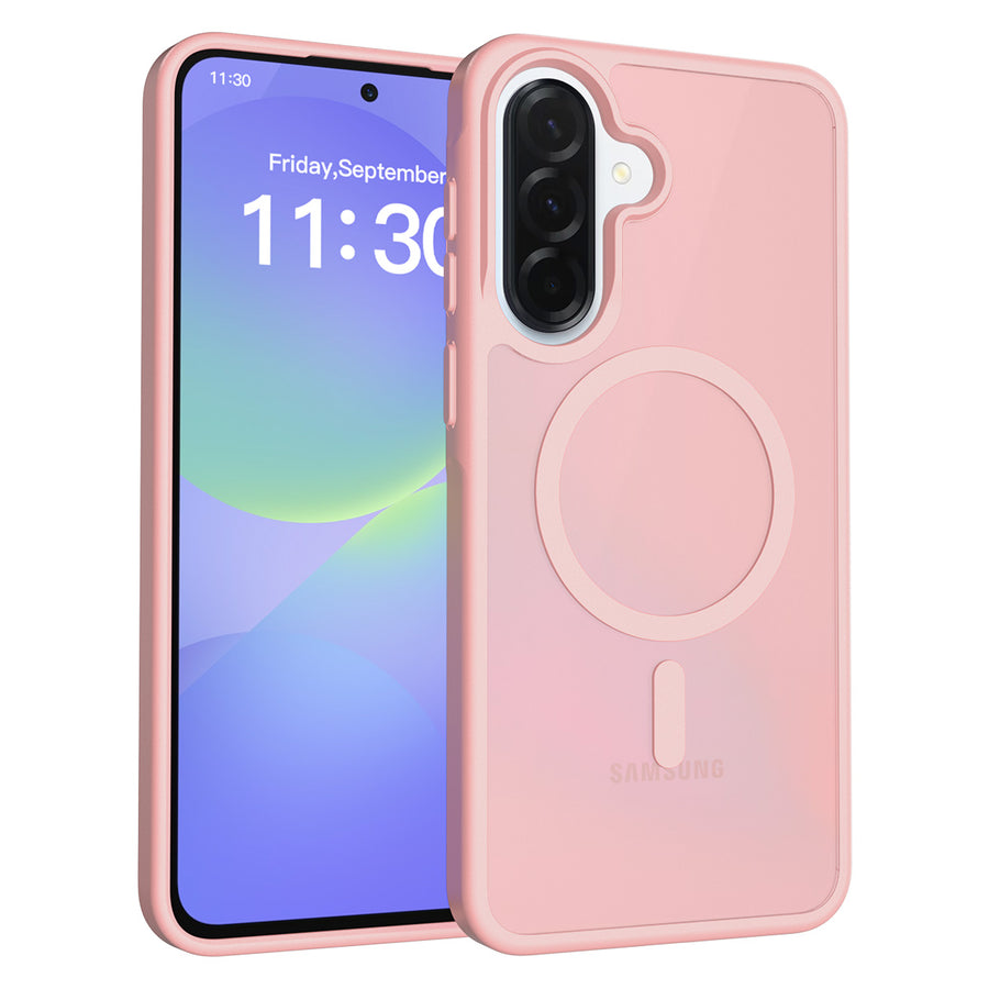 Fe'nomenal Samsung Galaxy A56/A37/A36 ColorShield Backcover met MagSafe - Roze, hoesje op het toestel