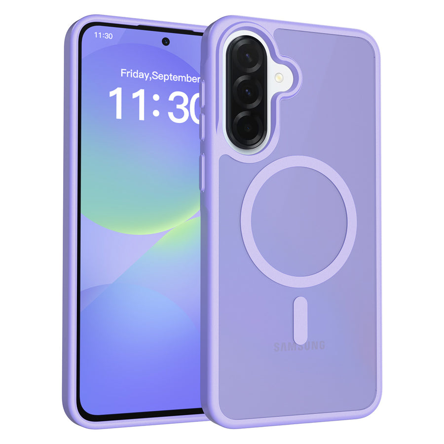 Fe'nomenal Samsung Galaxy A56/A37/A36 ColorShield Backcover met MagSafe - Paars, hoesje op het toestel