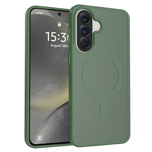 Fe'nomenal Samsung Galaxy A57 ColorShield Backcover met MagSafe - Groen, hoesje op het toestel