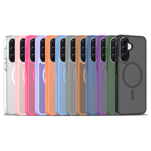 Fe'nomenal Samsung Galaxy A57 ColorShield Backcover met MagSafe - Oranje: alle kleuren van deze hoes naast elkaar