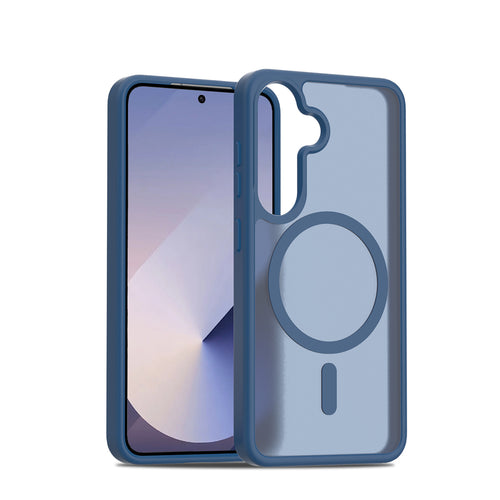 Fe'nomenal Samsung Galaxy S25 ColorShield Backcover met MagSafe - Marineblauw, hoesje op het toestel
