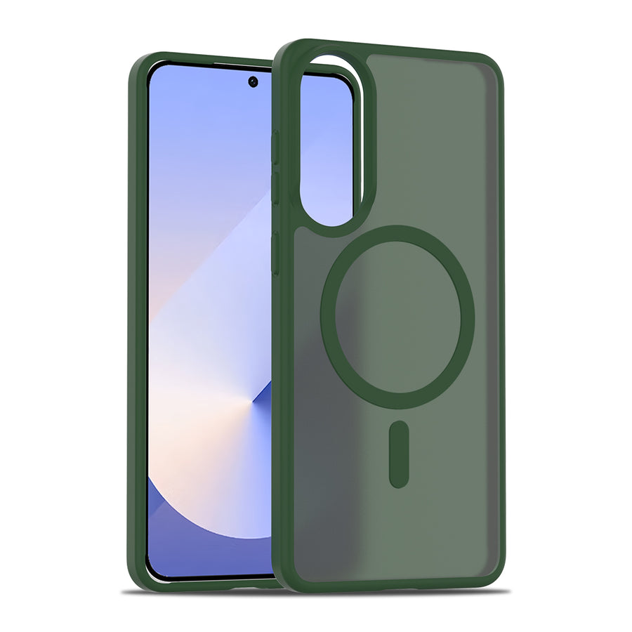 Fe'nomenal Samsung Galaxy S25 Edge ColorShield Backcover met MagSafe - Groen, hoesje op het toestel