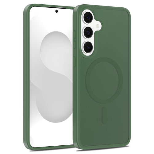 Fe'nomenal Samsung Galaxy S25 FE ColorShield Backcover met MagSafe - Groen, hoesje op het toestel