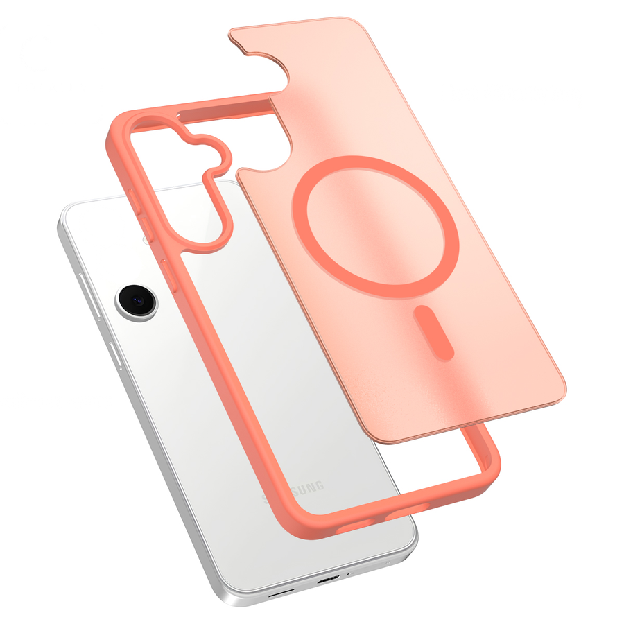 Fe'nomenal Samsung Galaxy S25 FE ColorShield Backcover met MagSafe - Oranje, opbouw van het hoesje