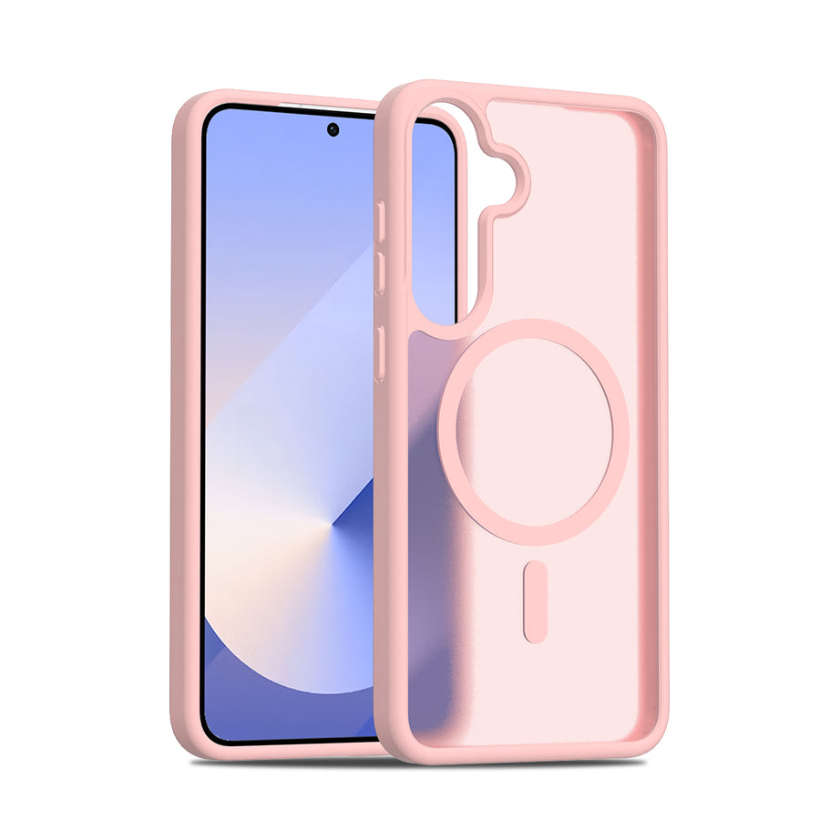 Fe'nomenal Samsung Galaxy S25+ ColorShield Backcover met MagSafe - Roze, hoesje op het toestel