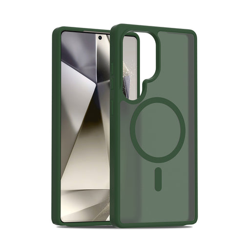 Fe'nomenal Samsung Galaxy S25 Ultra ColorShield Backcover met MagSafe - Groen, hoesje op het toestel