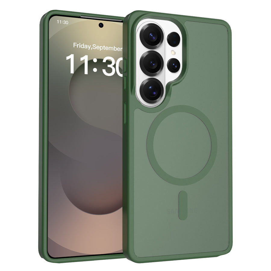 Fe'nomenal Samsung Galaxy S26 Ultra ColorShield Backcover met MagSafe - Groen, hoesje op het toestel