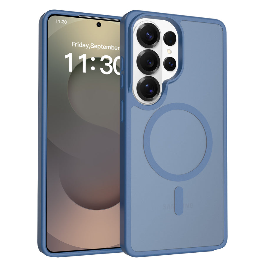 Fe'nomenal Samsung Galaxy S26 Ultra ColorShield Backcover met MagSafe - Marineblauw, hoesje op het toestel