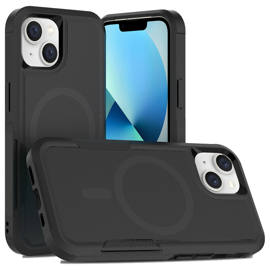 Fe'nomenal iPhone 14 Armour Backcover - Zwart, productfoto