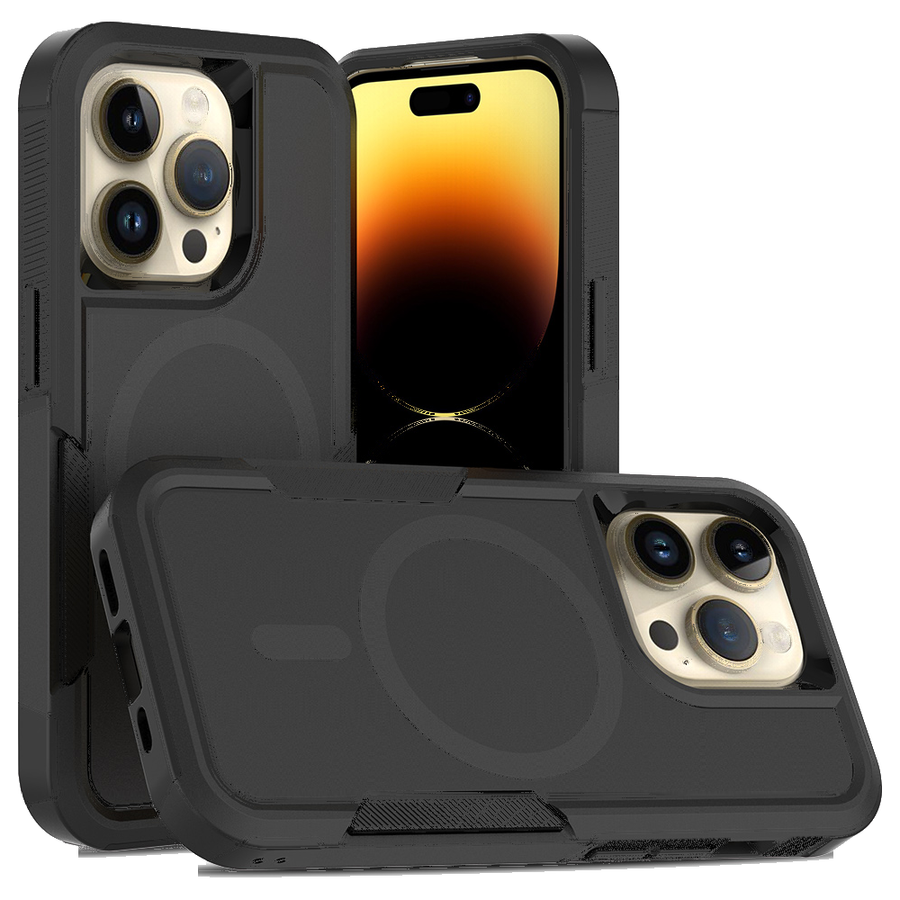 Fe'nomenal iPhone 14 Pro Armour Backcover - Zwart, productfoto