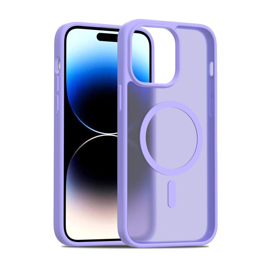 Fe'nomenal iPhone 14 Pro Max ColorShield Backcover met MagSafe - Paars, hoesje op het toestel