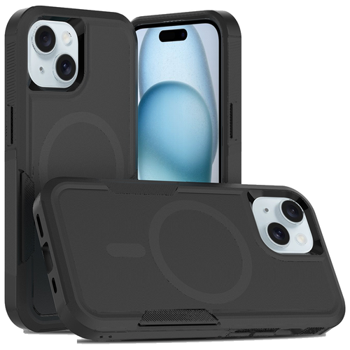 Fe'nomenal iPhone 15 Armour Backcover - Zwart, productfoto