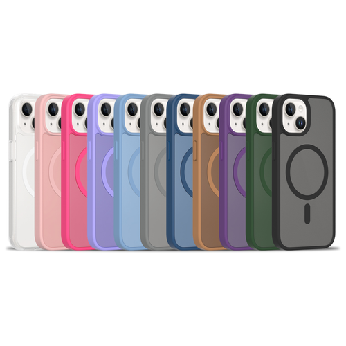Kleurenoverzicht van de Fe'nomenal iPhone 15 ColorShield Backcover met MagSafe