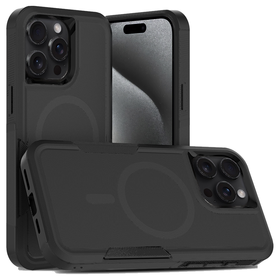 Fe'nomenal iPhone 15 Pro Max Armour Backcover - Zwart, productfoto