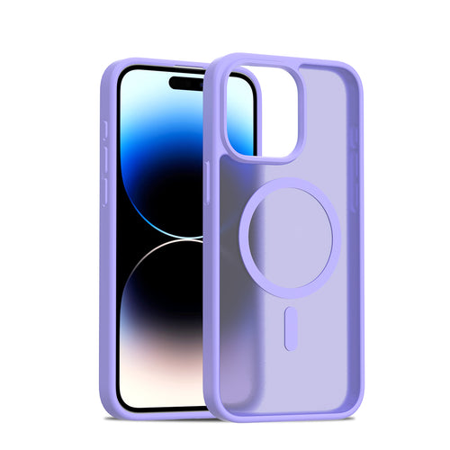 Fe'nomenal iPhone 15 Pro Max ColorShield Backcover met MagSafe - Paars, hoesje op het toestel