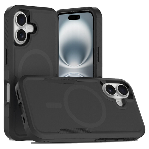 Fe'nomenal iPhone 16 Armour Backcover - Zwart, productfoto